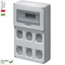 Πίνακας Επίτοιχος Πλαστικός 1Σειράς 12Στοιχείων 6Θέσεων IP65 EC69025